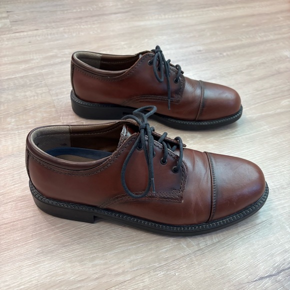 G.H. Bass & Co Webster Brown Leather Cap Toe Oxford Dress Shoes Lace Up Size 10W - Picture 4 of 9